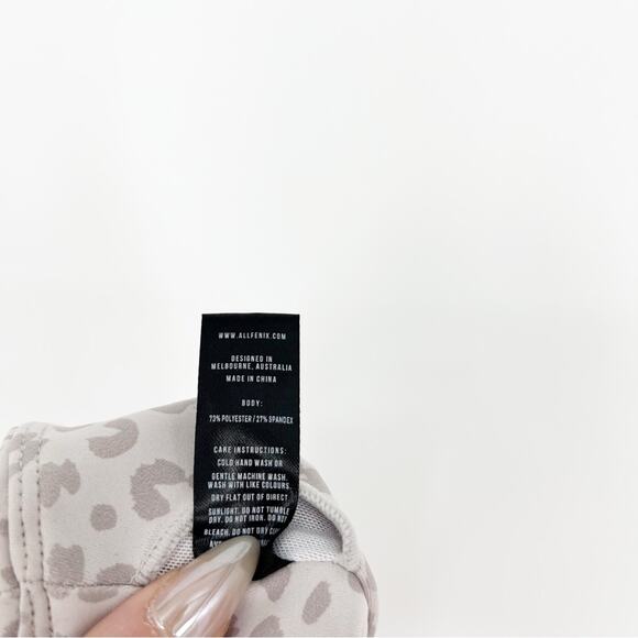 All Fenix Animal Print Bandeau Sports Bra M Grey - Picture 7 of 7